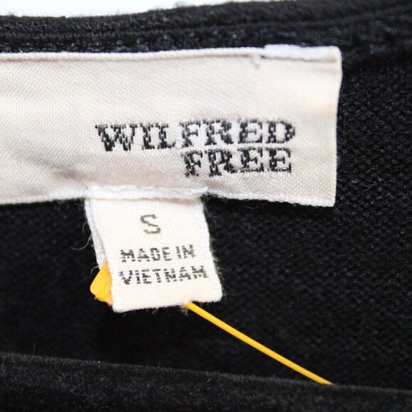 Aritzia Wilfred Black Scoop Neck Shift Dress Size Small 3/4 Length Sleeve - Picture 3 of 4